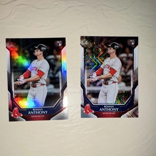 Topps MLB-2 2026 2 Card Lot Roman Anthony Rc 1-rainbow foil & 1 wave refractor