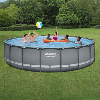 Bestway Power Steel 18  x 48  Round Above Ground Pool Set