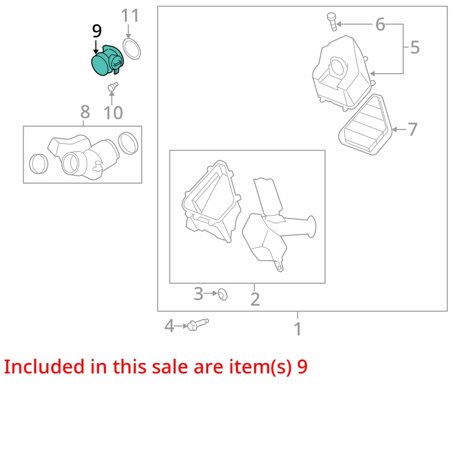 Medidor de flujo de aire másico Chevrolet Traverse Maf T6ZQN Foto 3 de 4