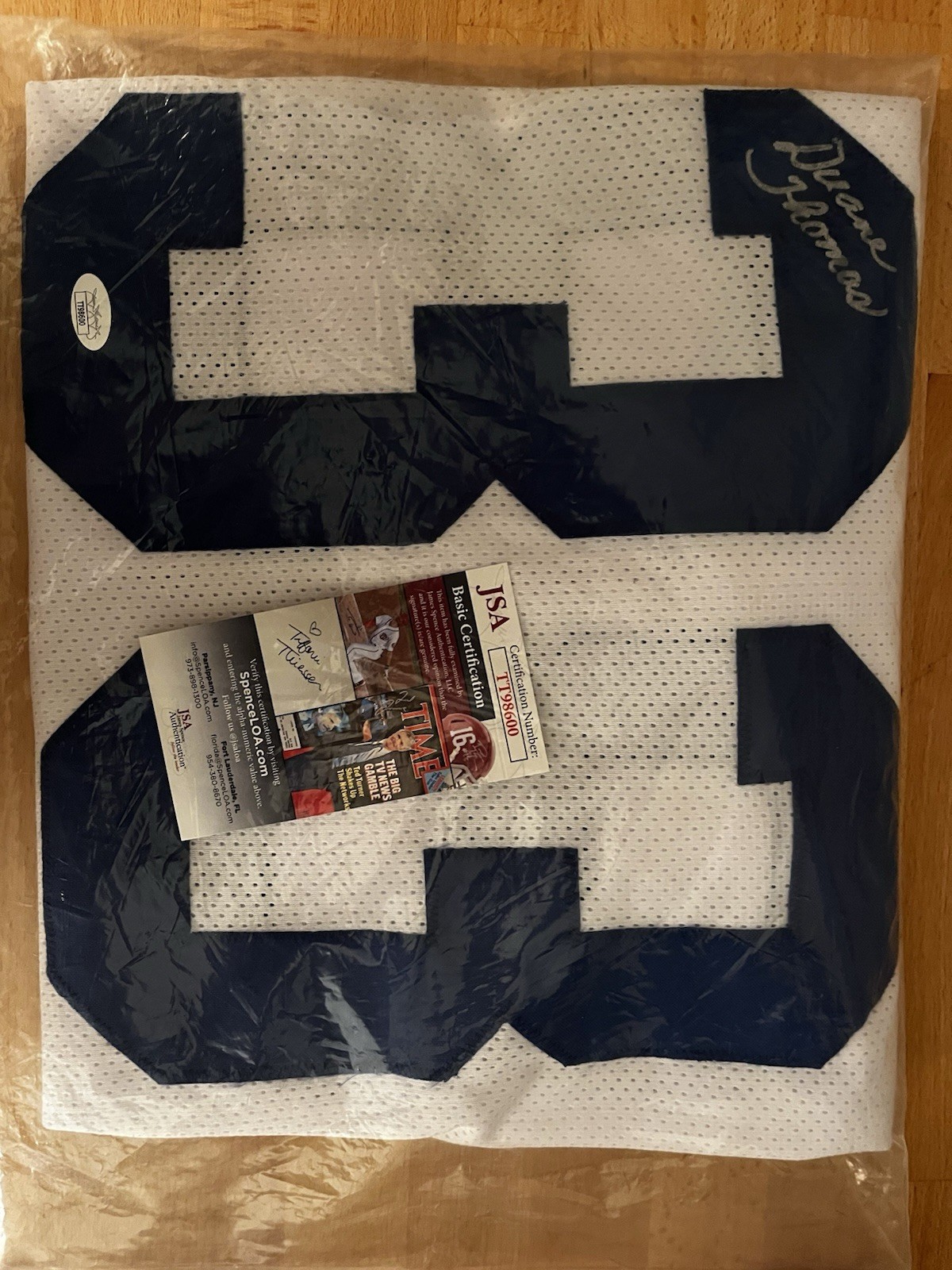 Duane Thomas Autographed Signed Dallas Cowboys Cowboys Football White Jersey - JSA 