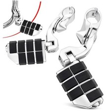 Motorcycle Adjustable Highway Footpegs Style 3 Chrome Short SHORT CHROME