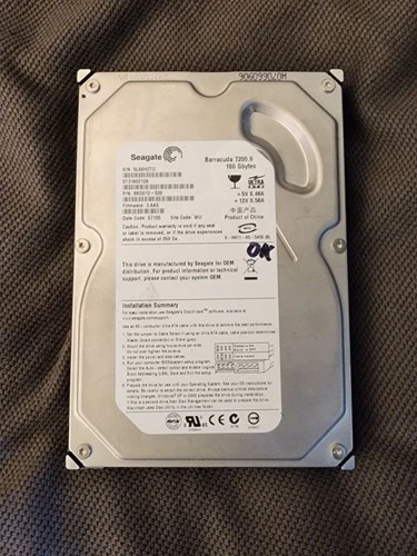Seagate Barracuda 7200.9 160GB,Internal, 7200 RPM, (ST3160212A) HDD IDE/PATA