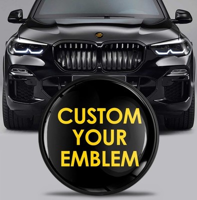 Custom Emblem Kompatibel mit BMW Plakette Motorhauben Kofferraum Abzeichen 82mm
