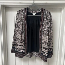 Monsoon Jacket Women's UK 12 Multicoloured Open Front Cardigan Floral Pattern