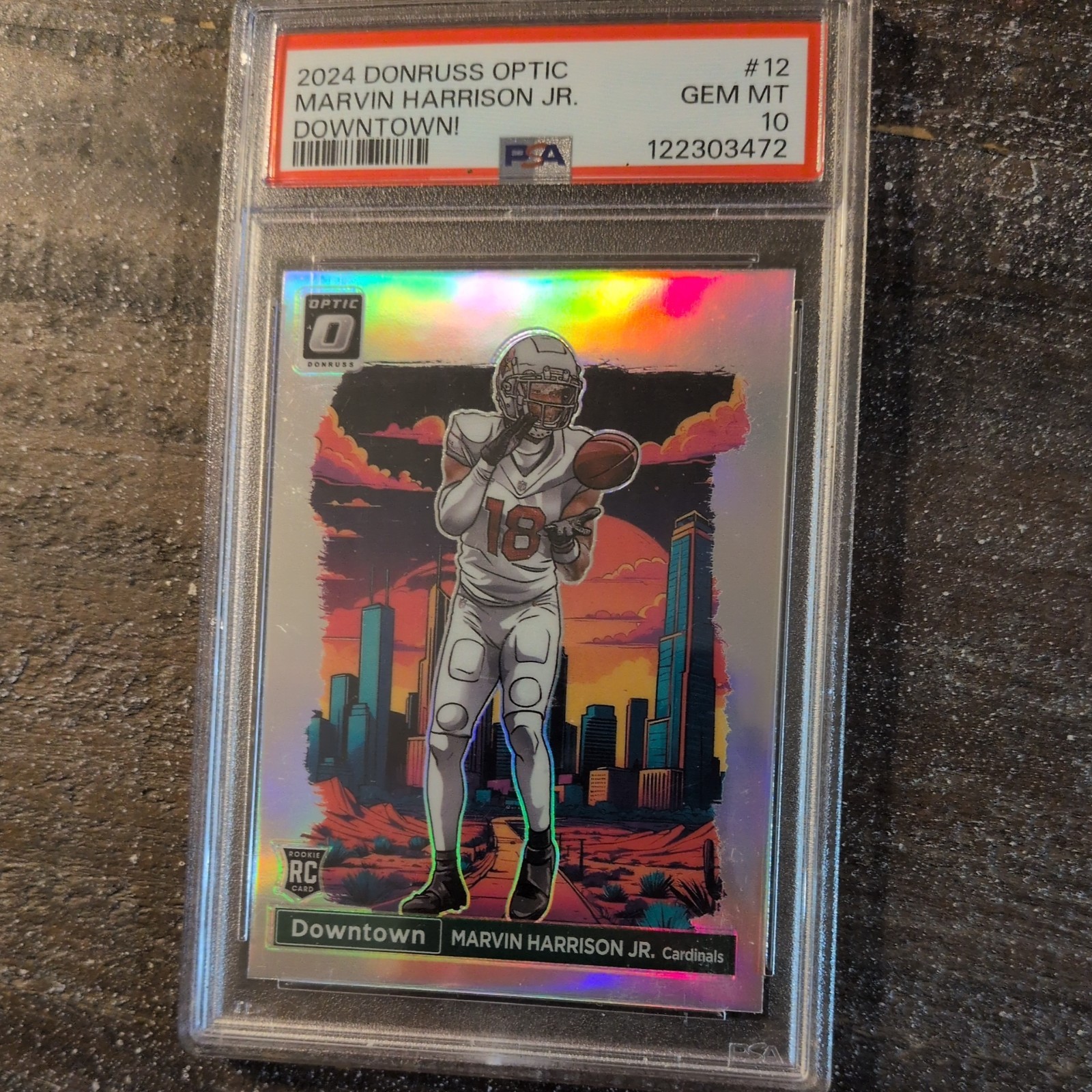 Marvin Harrison Jr. Panini Donruss Optic Downtown! #12 Base