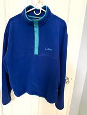 L.L.Bean Unisex Pullover Jacket Snap Placket ...