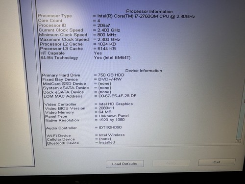 Dell Precision M6600 intel i7*17"FHD*WIN11 Pro*128GB SSD/750GB HDD*16GB*Firewire - Afbeelding 11 van 14