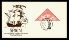 DR WHO 1992 SPAIN FDC COLUMBUS ANIV TRIANGLE SEMI POST M81254