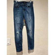 Judy Blue Women Jeans Size 9 29 Relaxed Fit Distressed Blue Denim