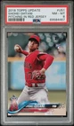 2018 Topps Update Series - Shohei Ohtani #US1 Pitching, Red Jersey (RC) PSA 8