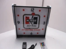 Hurst Shifters LED light up Advertising wall clock Brand New