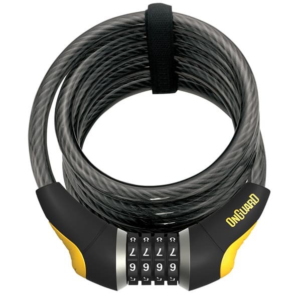 Onguard 8031 Doberman Combo antivol de vélo câble robuste 12mm x 185cm