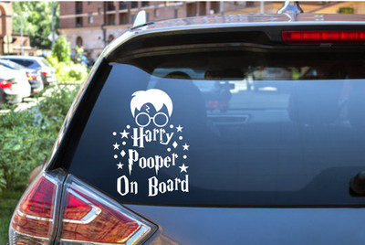Magic Baby on Board: Harry Pooper Vinyl Decal Sticker - 6111