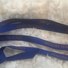 Louis Vuitton 1/2" Blue Gift Ribbon w/Gold Logo  New  approximately 45  