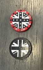 2 British Open Coins 1961 One Shilling Flag Golf Ball Marker 1-1/4” D Union Jack