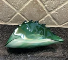 Vintage Murano Style Green Scalloped Art Glass Shell Bowl Console Dish MCM