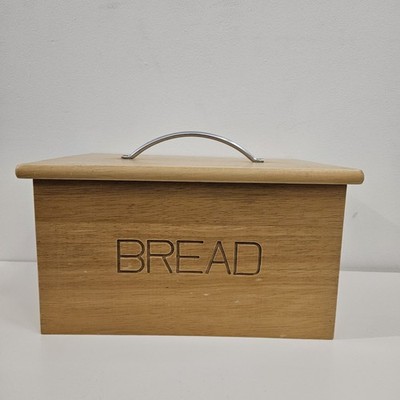 Großer Brotkasten aus Holz rustikaler Landhausstil, Küchenaufbewahrung in gutem Zustand