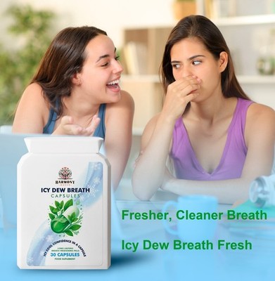 Harmony Haven Icy Dew Fresh Kapseln, 30 Stück, klarer Gesundheitsatem Mundhygiene