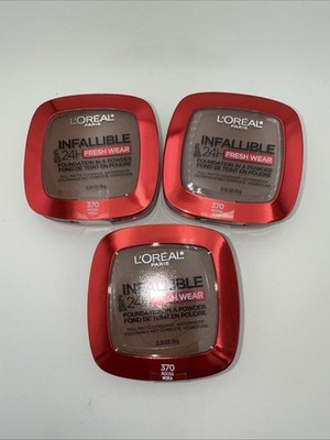 3 Loreal Infallible 24H Fresh Wear Foundation In A Powder 370 Mocha Moka