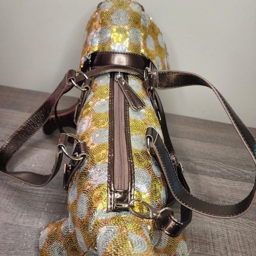 Sharif Dachshund Dog Bag Purse Sequin Leather Bling Y2K Purse Handbag Luke Rare - Bild 11 von 18