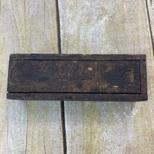 Antique Quickway Socket Set Slide Top Wood Dovetail Box Bethlehem Spark Plug Co