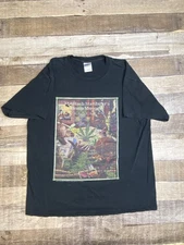 VTG Mens M The Hash Marihuana Hemp Museum Amsterdam Novelty T-Shirt Black 90s
