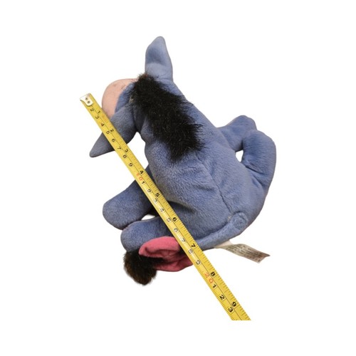Eeyore Plush Stuffed Animal Disney Mattel Arcotoys Pink Bow Tail 12” Vintage - Picture 7 of 8