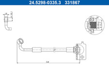 Bremsschlauch Vorderachse rechts für HYUNDAI i10 II Stufenheck