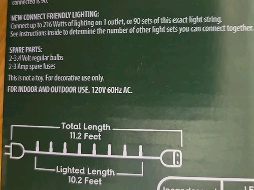 Holiday Time 219-2215-GW 50CT KALTWEISSE MINI-LED-LEUCHTEN 10' - NEU! - Bild 3 von 3