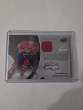 08 09 Trilogy Scripted Swatches Saku Koivu Auto Jersey /100 Canadiens