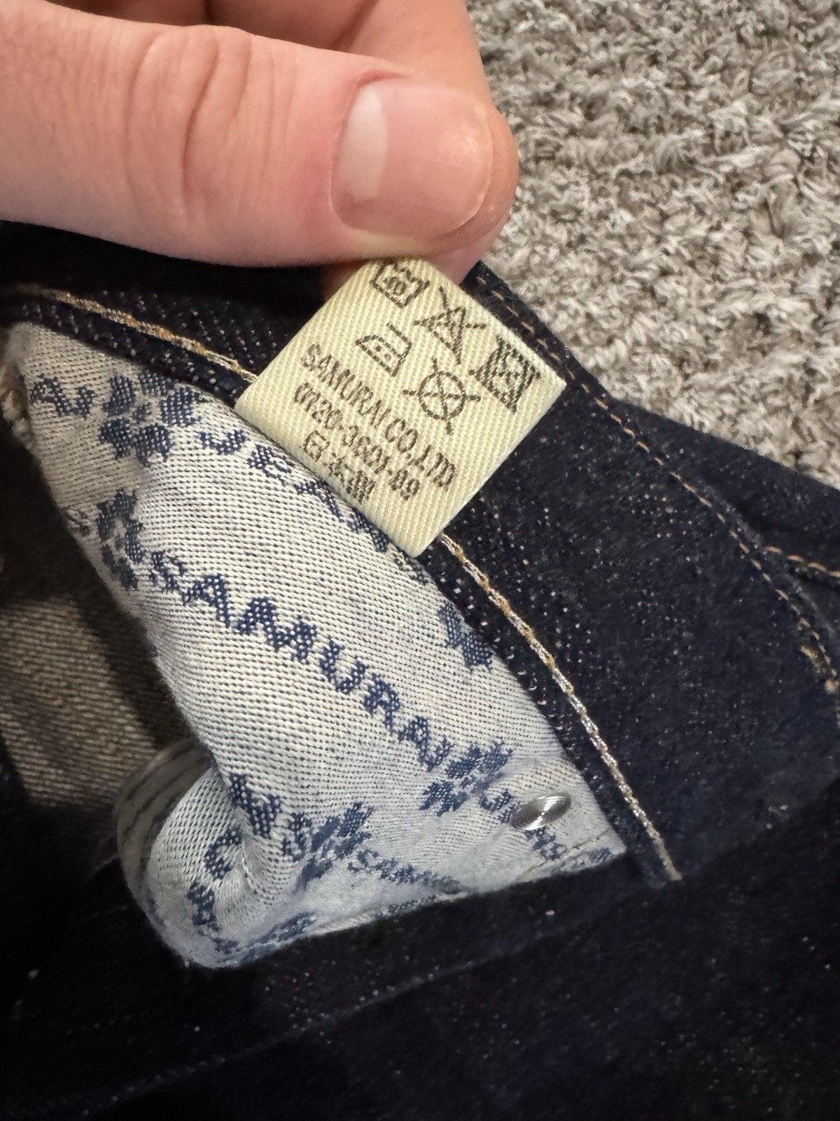 Samurai Jeans S003jp Yamato 21OZ Selvedge Denim Slim Indigo One Wash 31/36