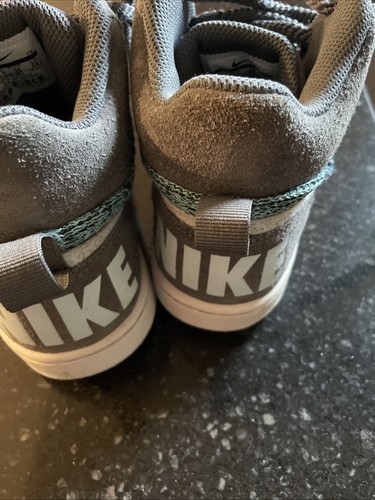 Nike Court Borough Mid SE (GS) Kids Gray Blue Trainers Sneakers 4 Youth - Picture 9 of 13