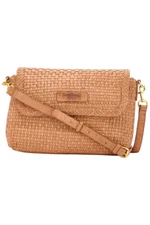 American Leather Co. Heritage Leather Summers Woven Crossbody Nutmeg