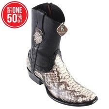 King Exotic Grey Genuine Python Snake Western Boot USA Mens Size 9.5 