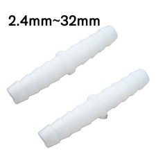 Clear Plastic Barbed Straight Connectors Pipe Hose Joiner Tubing Air Fuel Water