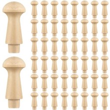 50 Pcs Mini Shaker Pegs Wooden 2.5 x 1.1 cm/ 0.98 x 0.43 inches, natural