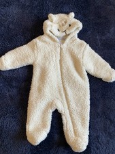 Marks & Spencer’s M&S Baby Snowsuit Cream Lamb 0-3 Months