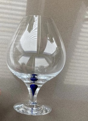 Orrefors Intermezzo blau, Cognac Glas