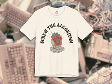Screw the Algorithm Shirt, Funny Sarcastic Anti Social Media Tee, Tech Addiction