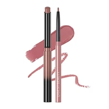 Nude Rose Pink Cream Lipstick Set Soft Matte Velvet Finish Waterproof Lip Liner