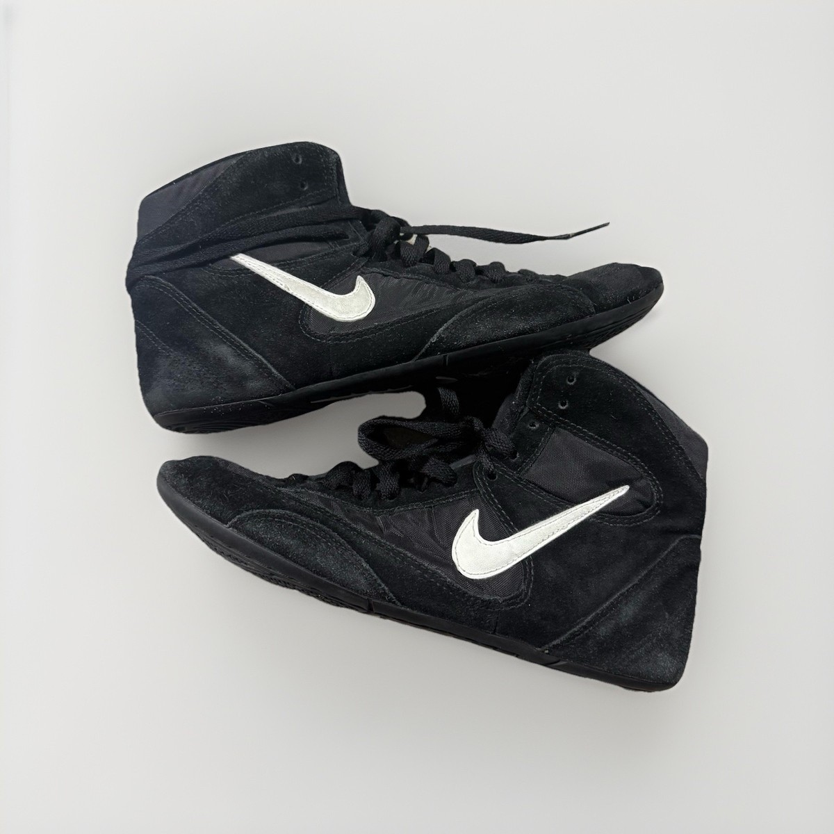 Vintage 2009 Nike SpeedSweep Wrestling Mens 12 Black on Black 366683-002 EUC Men main image 4