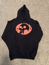 Gorillaz Hot Topic Exclusive Red  Black Skull Hoodie Merch - Large