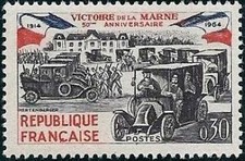 France Yvert Num 1429 ** Victory Of The Marne 1964