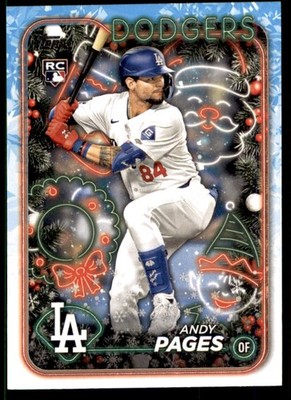 2024 Topps Holidays Andy Pages Rookie Los Angeles Dodgers #H103 | Cuba