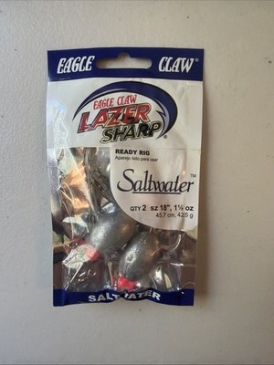 Eagle Claw Lazer Sharp Saltwater Ready Rig -- 2 per pack -- 18'' -- 1.5oz -- L833