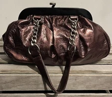 Hobo International Shoulder Bag Womens One Size Metallic Plum Chain Frame