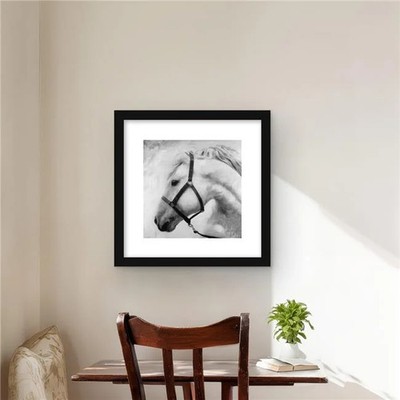 Begin Home Decor C1FM161604CAGJ 16 x 16 in. Darius the Horse - Framed Matted ...