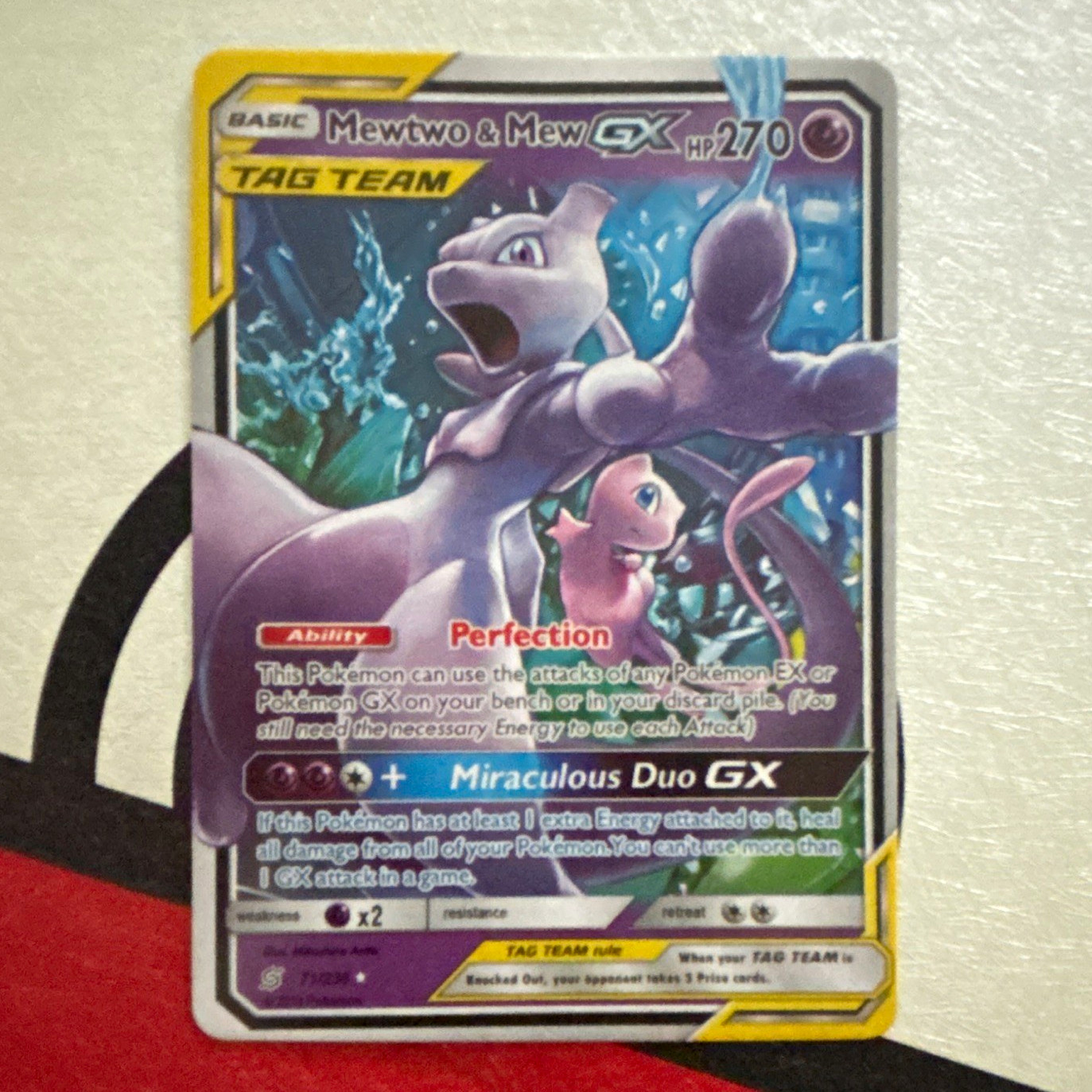 The Pokémon Company Mewtwo & Mew GX 71/236 Unified Minds TAG TEAM GX Holo