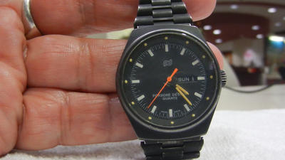 VINTAGE PORSCHE DESIGN WOMEN'S 7050 S BLACK WRIST WATCH