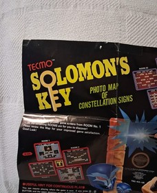 Solomon's Key Complete Nintendo Nes Game CIB Poster Very Good Condition 
